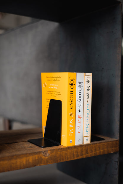 Minimalist Sheet Metal Book Stands – Pair