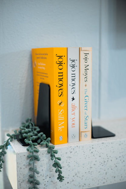 Minimalist Sheet Metal Book Stands – Pair
