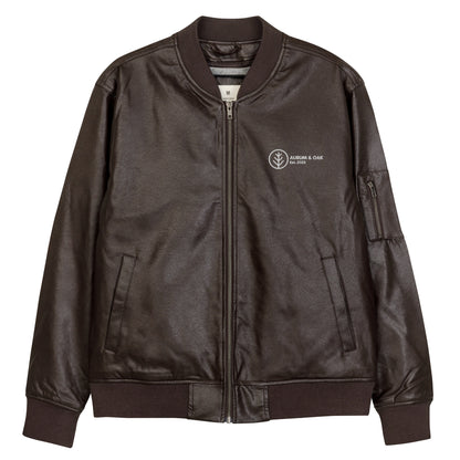 Men's Leather Bomber Jacket