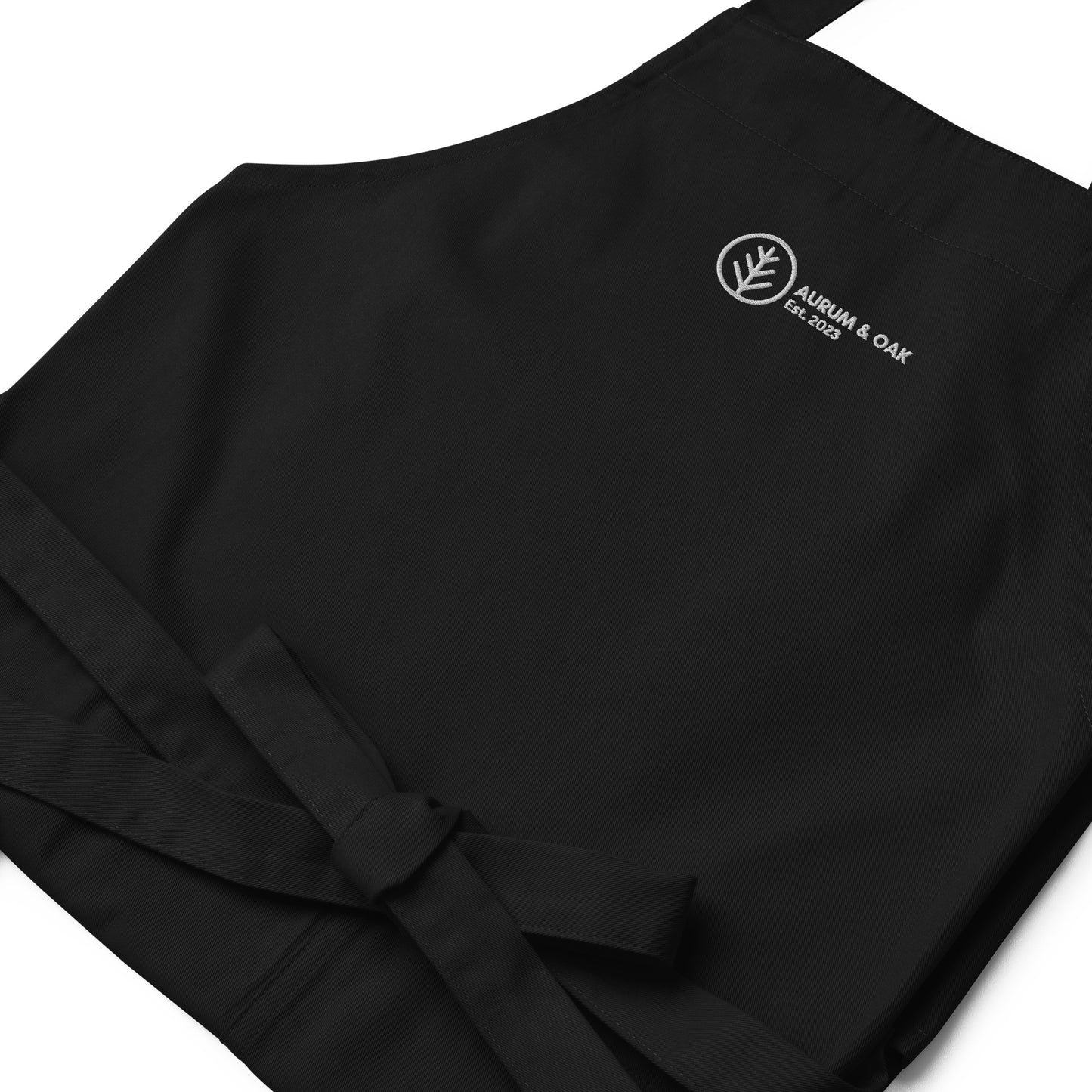 Embroidered Organic cotton apron