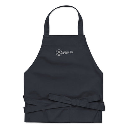 Embroidered Organic cotton apron