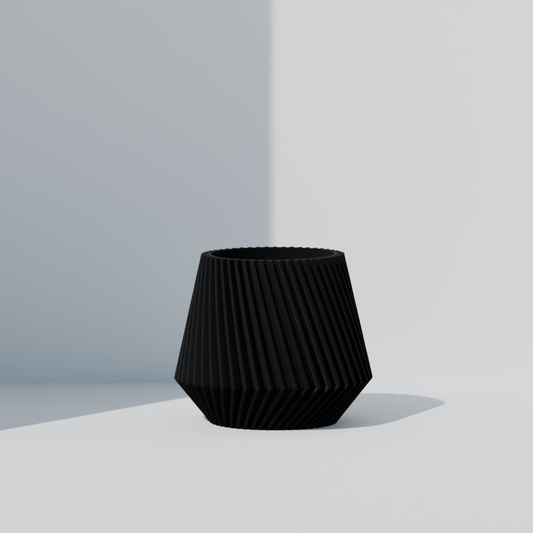 Noir HexaFold Vase