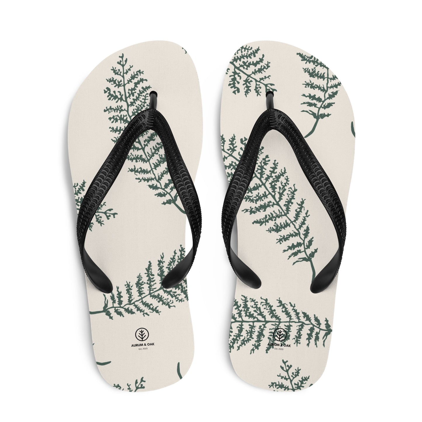 Unisex Leafy Flip-Flops